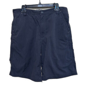 REI Hiking Shorts Mens Size 36 Black UPF 50+ Zippered Pockets Nylon Gorpcore